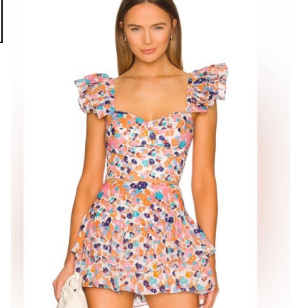 Amanda Uprichard Floral Mackey TOP